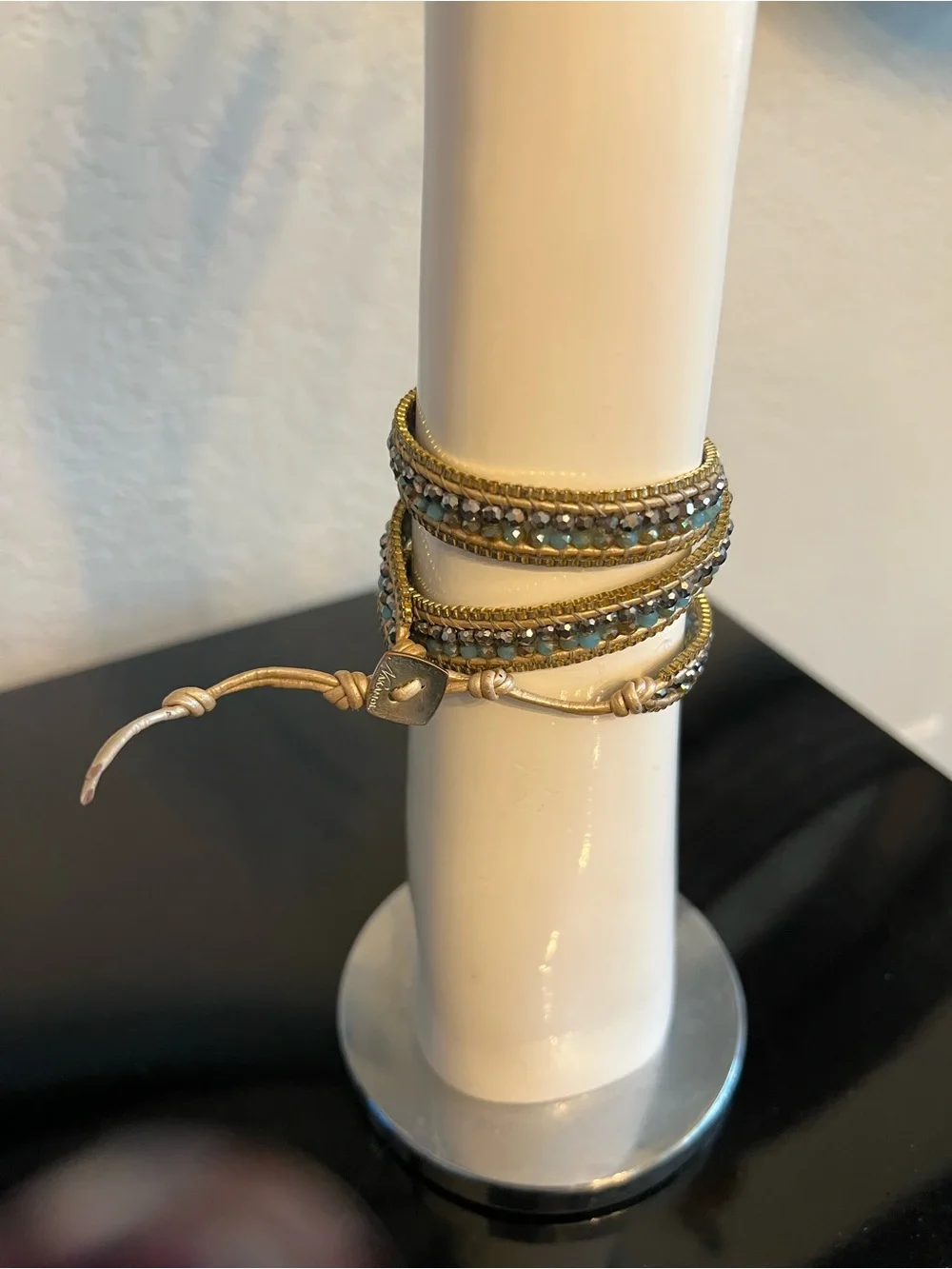 Nakamol Gold and Turquoise Wrap Bracelet